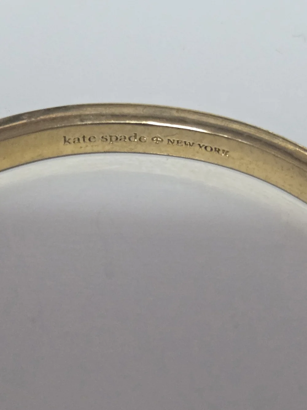 kate spade Gold-Tone Black Enamel Bangle with Clear Crystal Accents - Picture 3 of 4